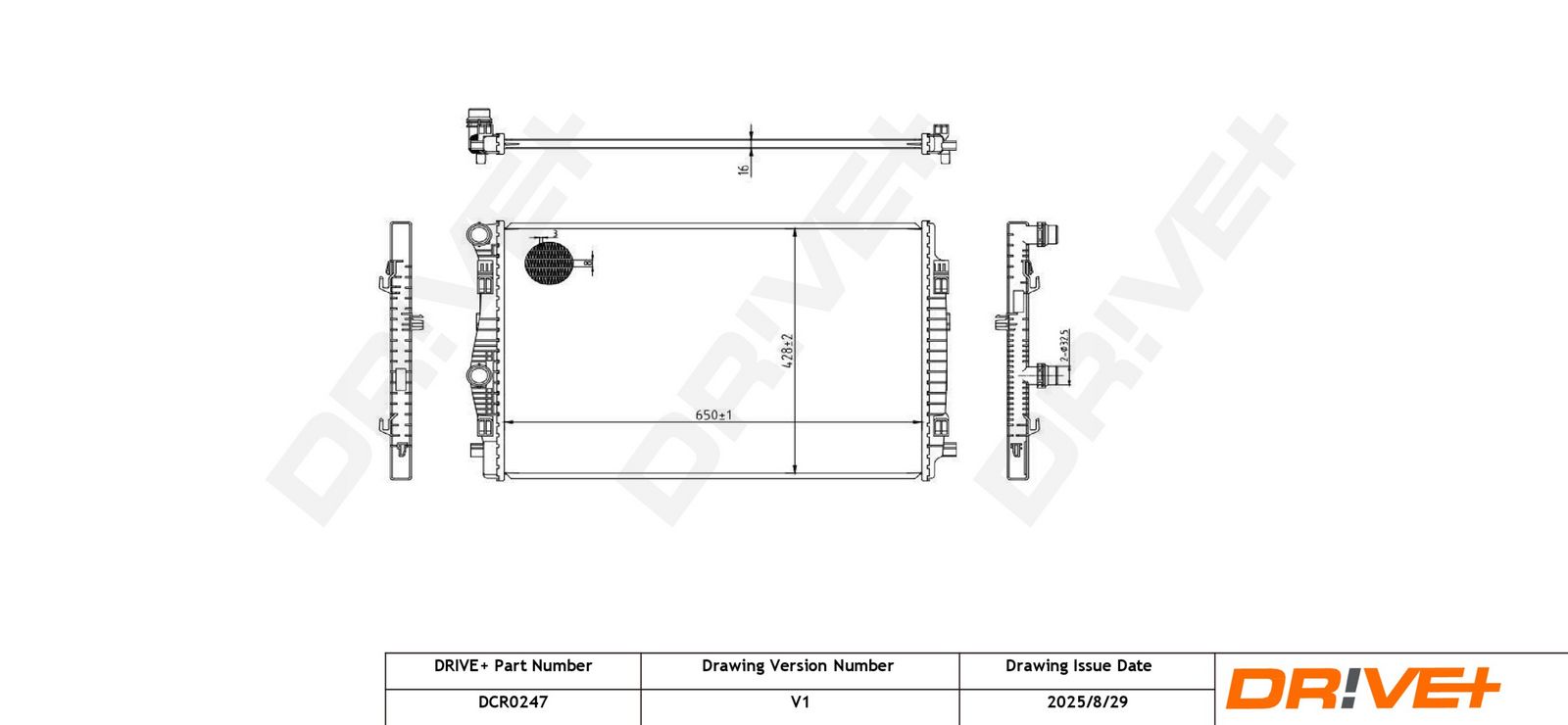 Chłodnica, układ chłodzenia silnika DR!VE+ DCR0247