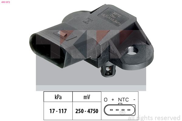Snímač barometrického tlaku vzduchu KW 493 072