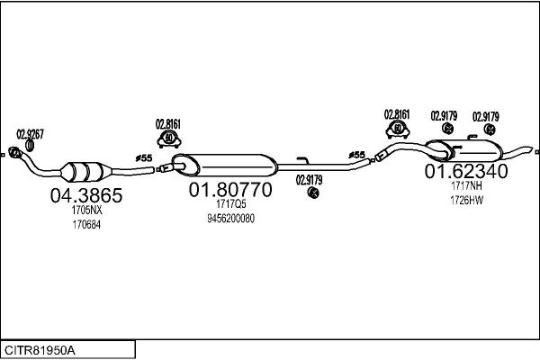 Układ wydechowy MTS CITR81950A010546