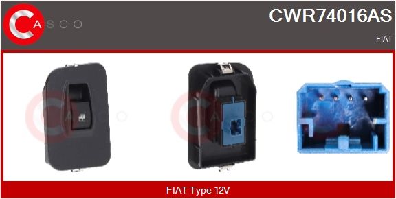 Spínač, zvedací zařízení oken CASCO CWR74016AS