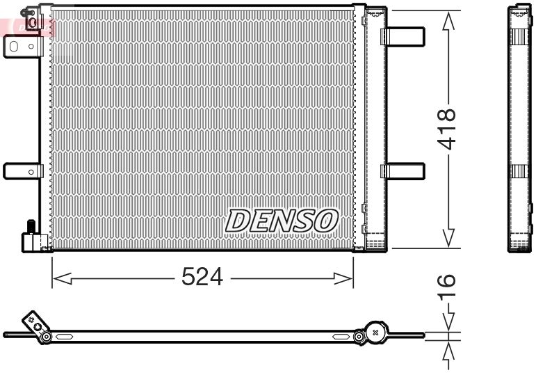 Kondenzátor klimatizácie DENSO DCN07062