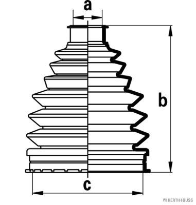 Ansamblu burduf, articulatie planetara HERTH+BUSS JAKOPARTS J2865017