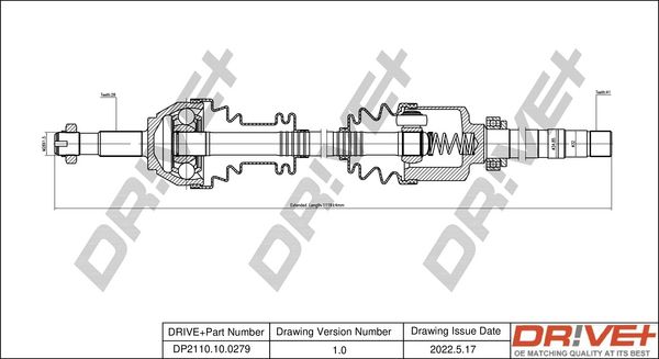 Wał napędowy DR!VE+ DP2110.10.0279