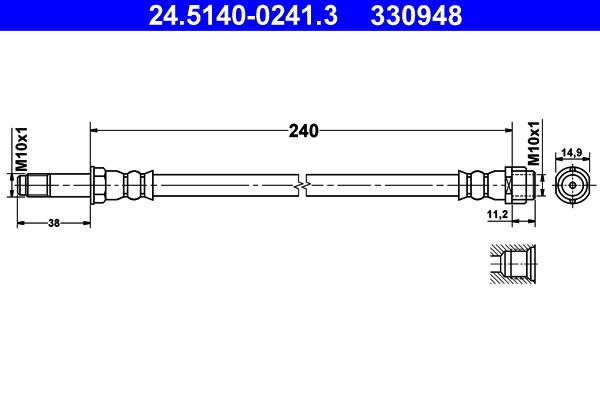 Brzdová hadice ATE 24.5140-0241.3