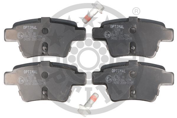 Zestaw klocków hamulcowych, hamulce tarczowe OPTIMAL BP-12388