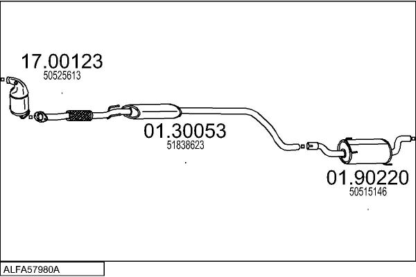 Układ wydechowy MTS ALFA57980A028250