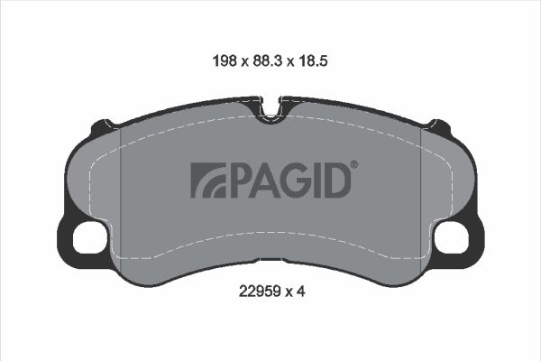 Zestaw klocków hamulcowych, hamulce tarczowe PAGID T2910N