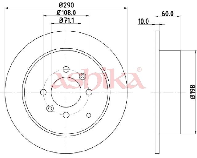 Disc frana ASHIKA 61-00-0616