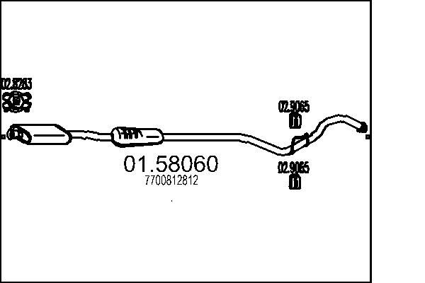 Tłumik środkowy MTS 01.58060