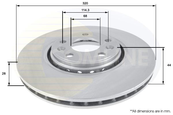 Tarcza hamulcowa COMLINE ADC1582V