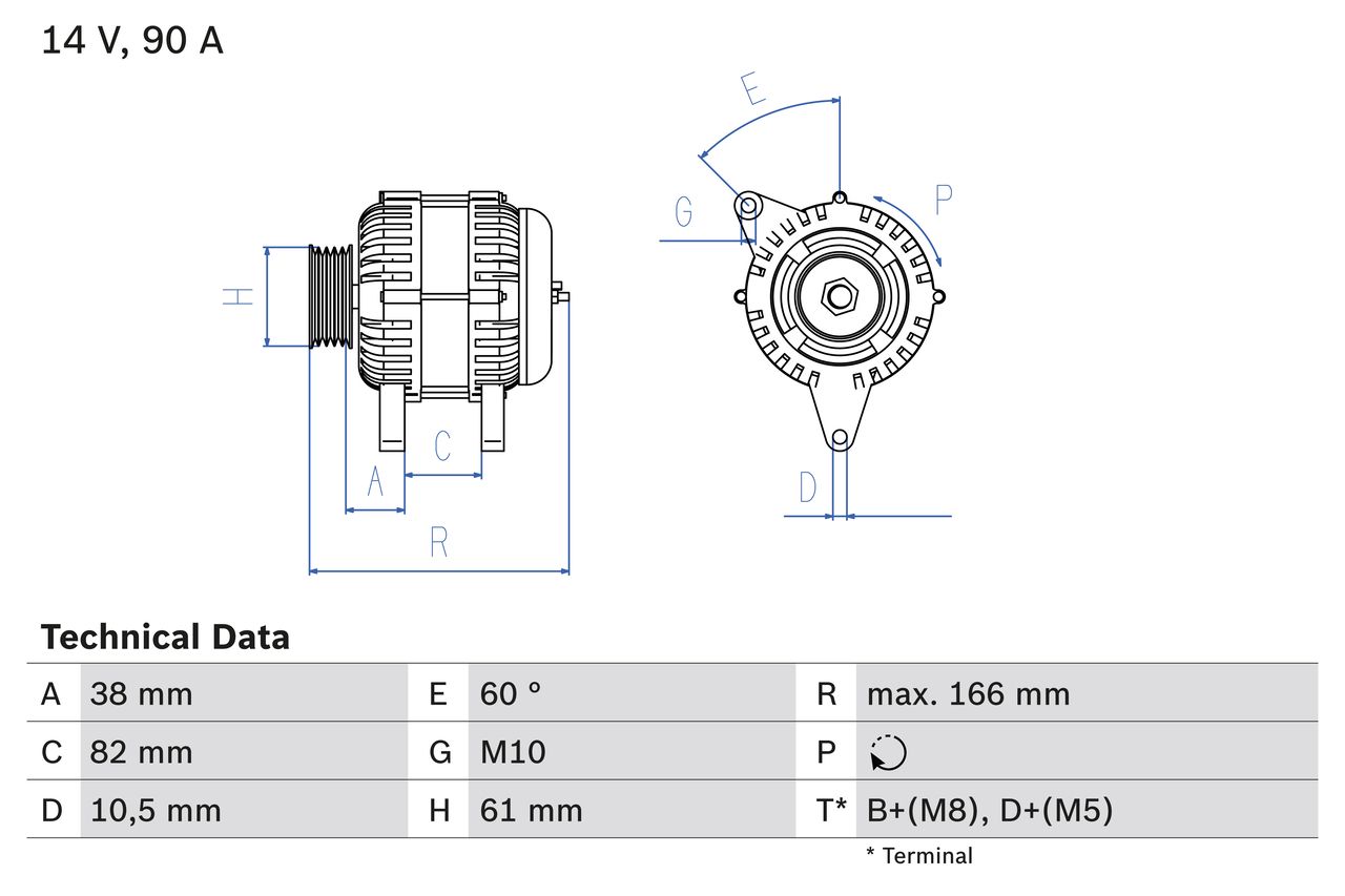 Alternátor BOSCH 0 986 040 340