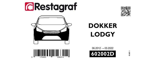 Set clipuri sustinere, caroserie RESTAGRAF 602002D