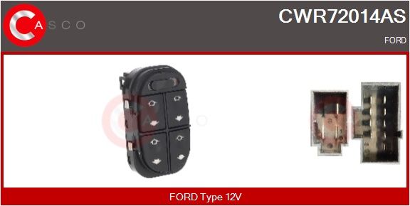 Spínač, zvedací zařízení oken CASCO CWR72014AS