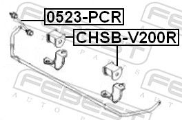 Levně Držák, Příčný stabilizátor FEBEST CHSB-V200R
