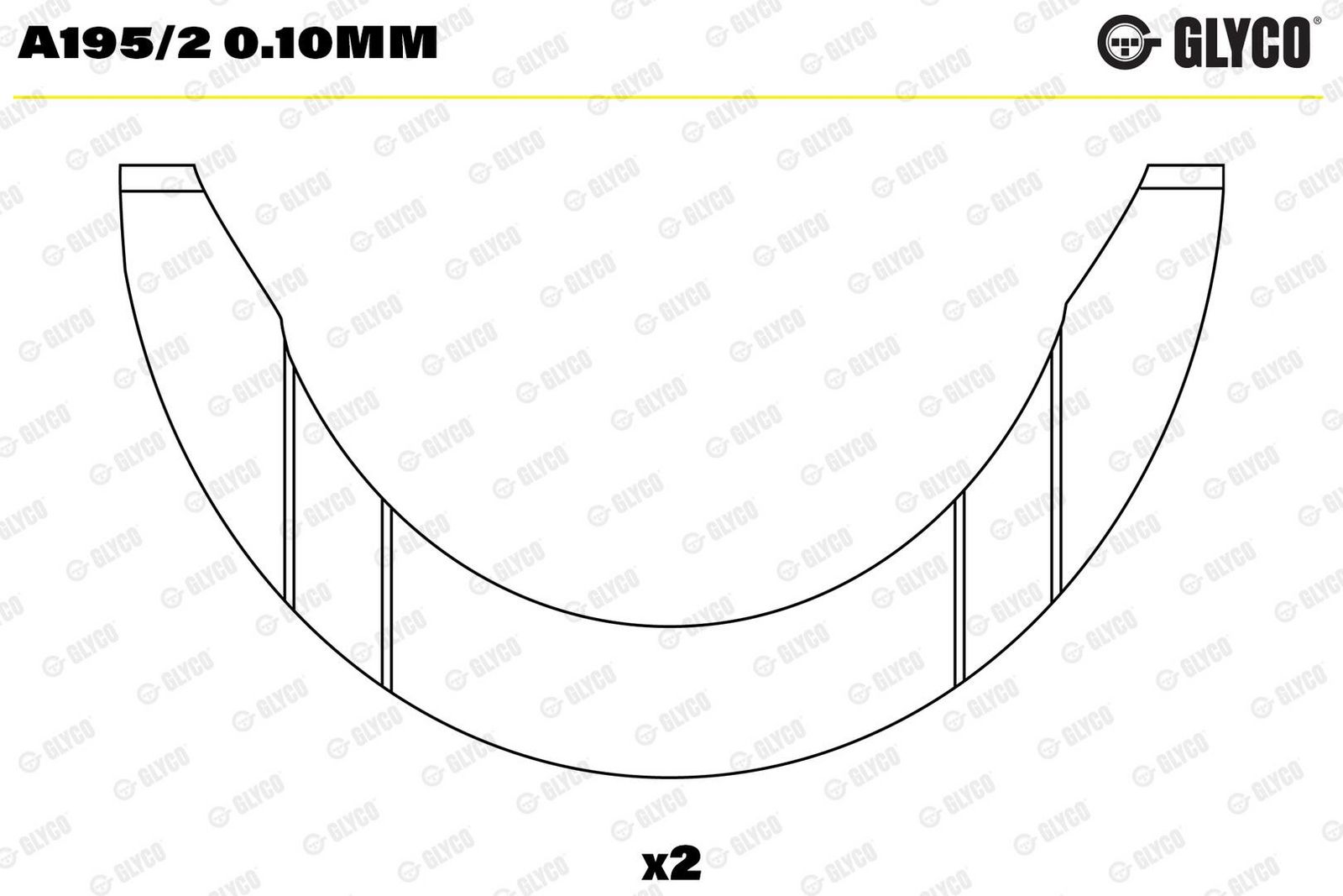 Saiba distantier, arbore cotit GLYCO A195/2 0.10mm