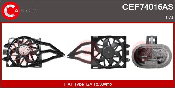 Elektromotor, větrák chladiče CASCO CEF74016AS