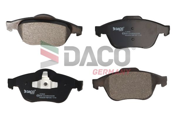 Zestaw klocków hamulcowych, hamulce tarczowe DACO GERMANY 323949