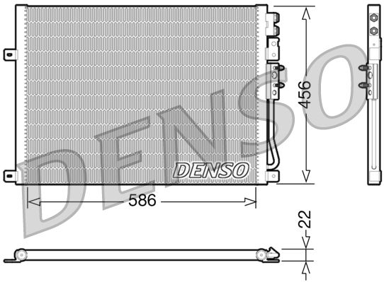Kondenzátor klimatizácie DENSO DCN06009