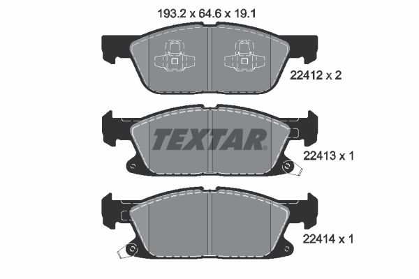 Sada brzdových platničiek kotúčovej brzdy TEXTAR 2241201