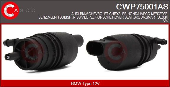 Vodní čerpadlo ostřikovače, čistění skel CASCO CWP75001AS