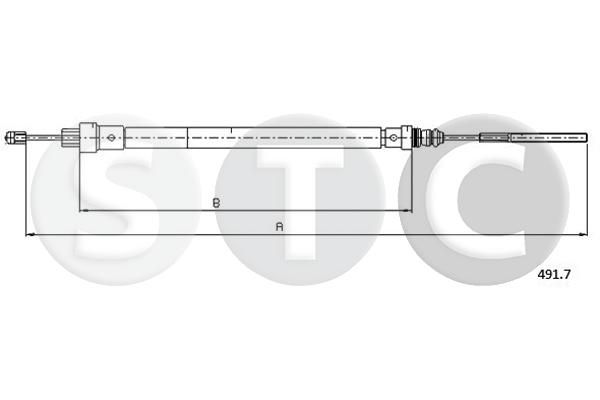 Zestaw cięgna, hamulec postojowy STC T481340