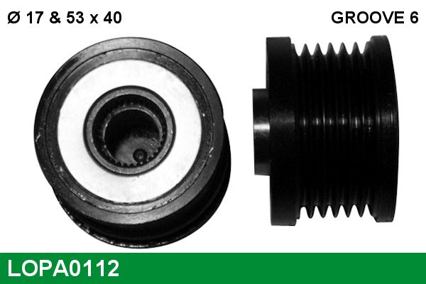 Alternator - sprzęgło jednokierunkowe LUCAS LOPA0112