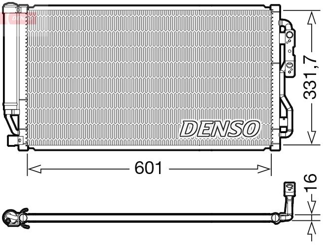 Kondenzátor, klimatizace DENSO DCN05035