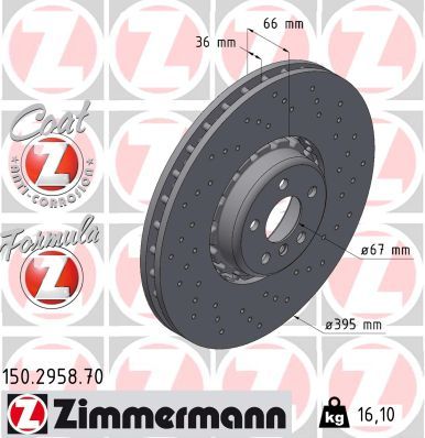 Disc frana ZIMMERMANN FORMULA Z 150.2958.70