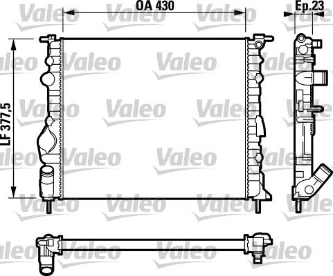 Chłodnica, układ chłodzenia silnika VALEO 732389