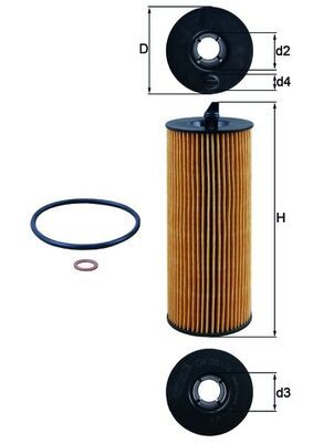 Olejový filter KNECHT OX 361/4D