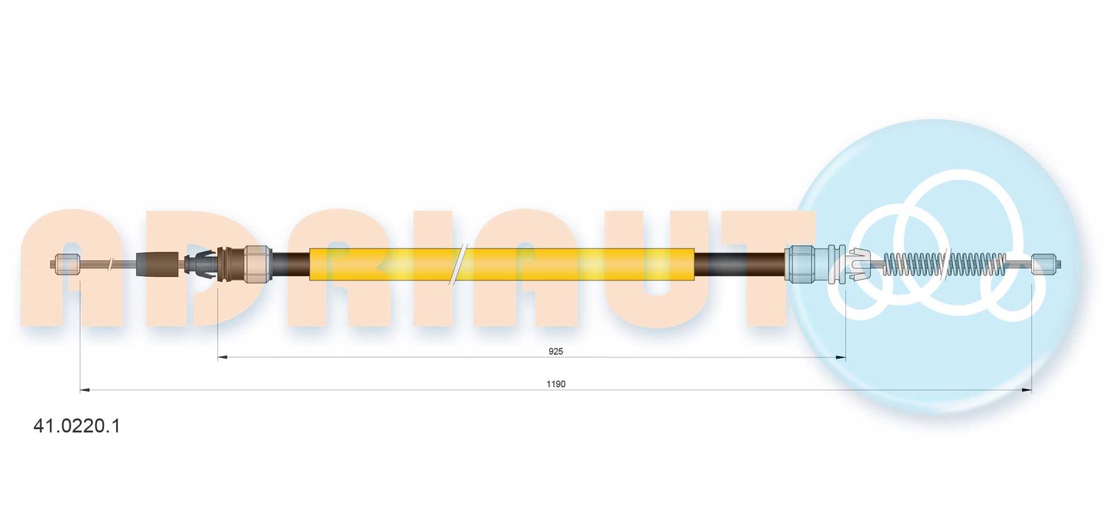 Cablu, frana de parcare ADRIAUTO 41.0220.1