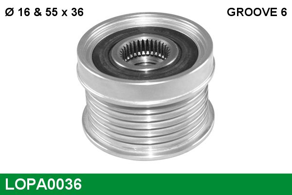 Alternator - sprzęgło jednokierunkowe LUCAS LOPA0036