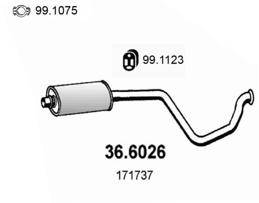 Tłumik środkowy ASSO 36.6026