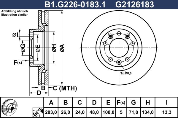 Tarcza hamulcowa GALFER B1.G226-0183.1