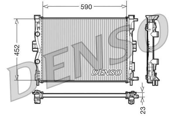 Chłodnica, układ chłodzenia silnika DENSO DRM23055