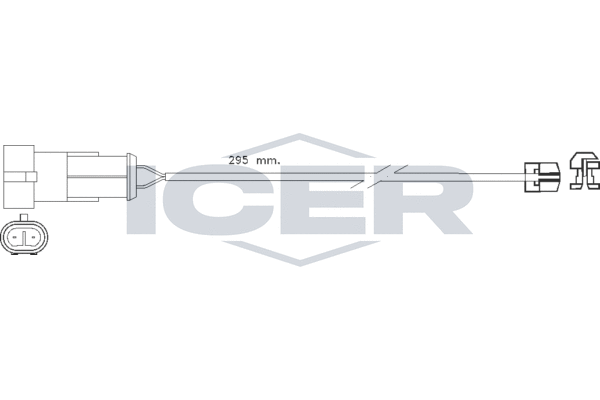 Styk ostrzegawczy, zużycie okładzin hamulcowych ICER 610256 E C