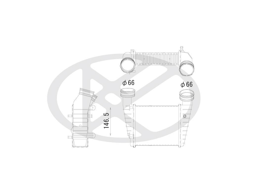 Intercooler, compresor KOYORAD IA450175