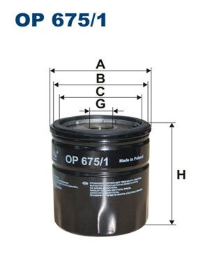 Olejový filtr FILTRON OP 675/1