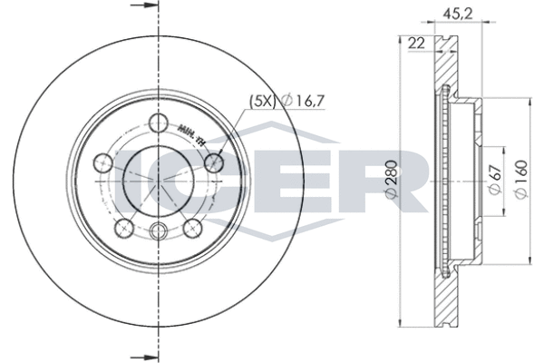 Tarcza hamulcowa ICER 78BD0039-2