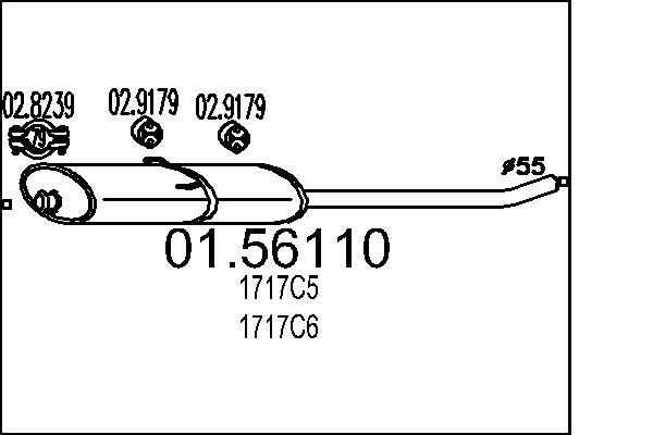 Tłumik środkowy MTS 01.56110