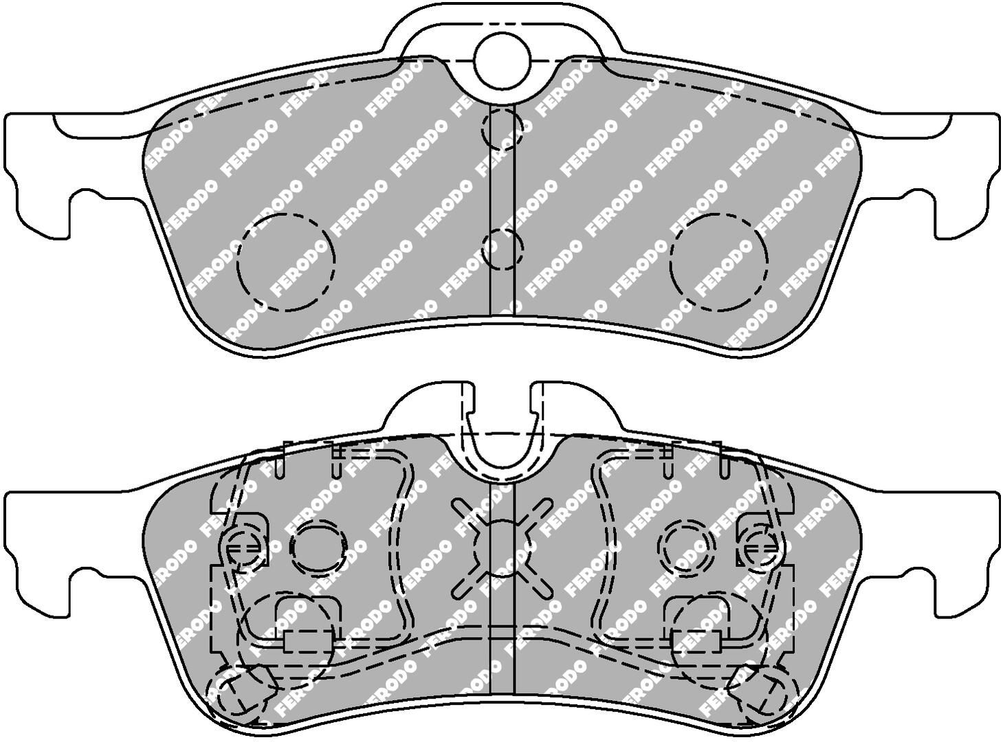 set placute frana,frana disc FERODO RACING DS2500 FCP1676H