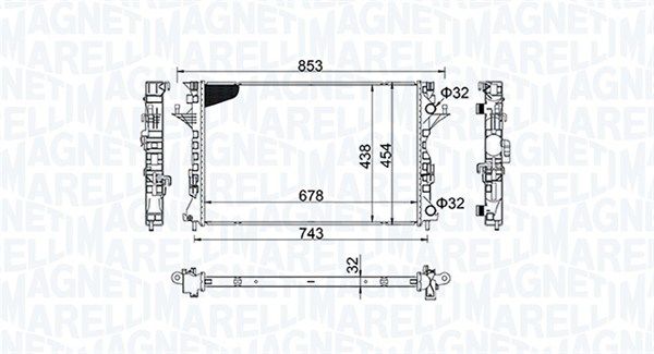 Chłodnica, układ chłodzenia silnika MAGNETI MARELLI 350213152200