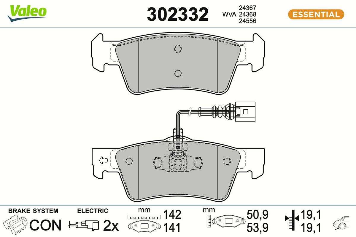 Комплект тормозных колодок, дисковый тормоз