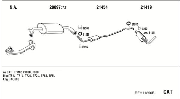 Układ wydechowy WALKER REH11250B