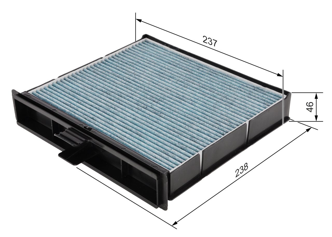 Filtru, aer habitaclu BOSCH 0 986 628 527