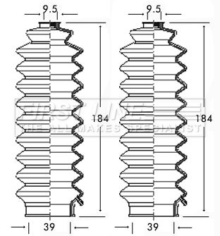 Zestaw osłon, układ kierowniczy FIRST LINE FSG3125