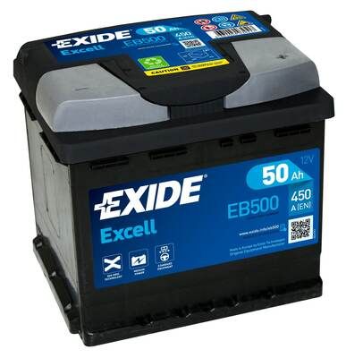 Autobaterie Exide Excell 12V, 50Ah, 450A, EB500