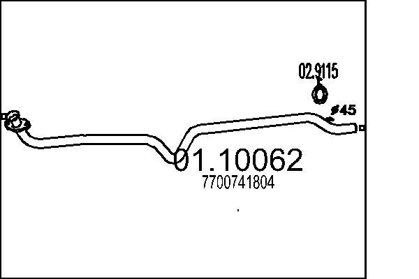 Rura wydechowa MTS 01.10062