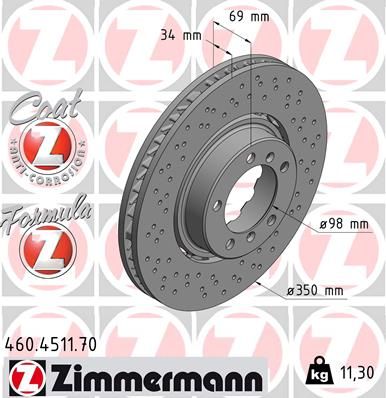 Brzdový kotouč ZIMMERMANN 460.4511.70