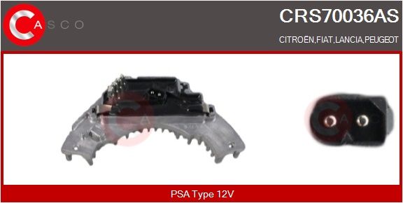 Odpor, vnitřní tlakový ventilátor CASCO CRS70036AS